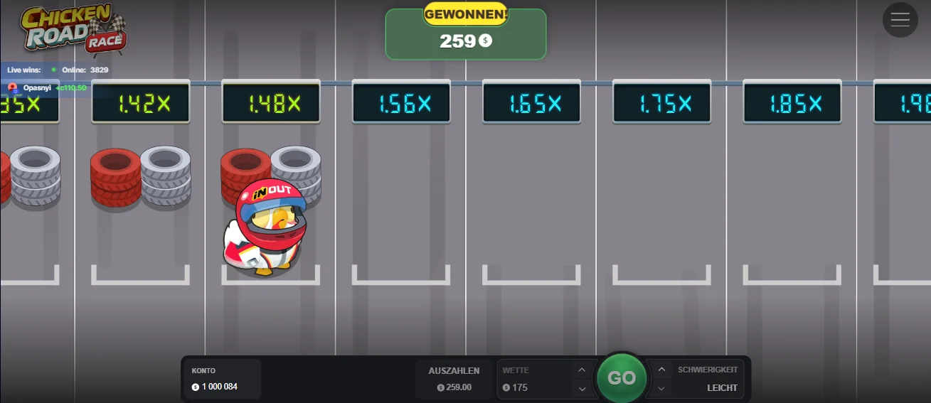 Chicken Road Race Demo Spiel