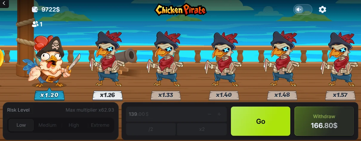 Demo Spiel Chicken Pirate